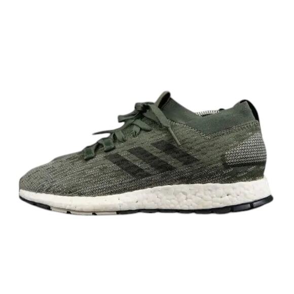 Adidas Shoes Mens 7.5 Athletic Sneakers PureBoost RBL Base Green Running Active - Picture 4 of 12